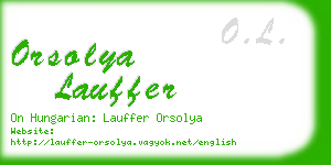 orsolya lauffer business card